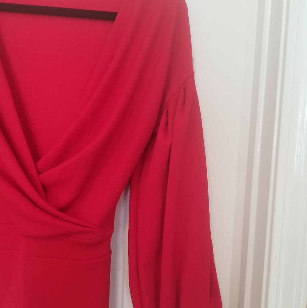 Red Midi Dress Tieback